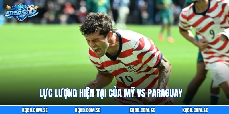 Lực lượng hiện tại của Mỹ vs Paraguay